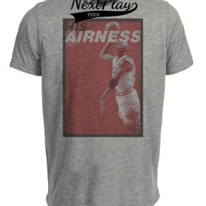 Chicago Bulls Michael Jordan His Airness Exclusive Retro Basketball 1984 Artwork Heather Gray Sublimated T-Shirt