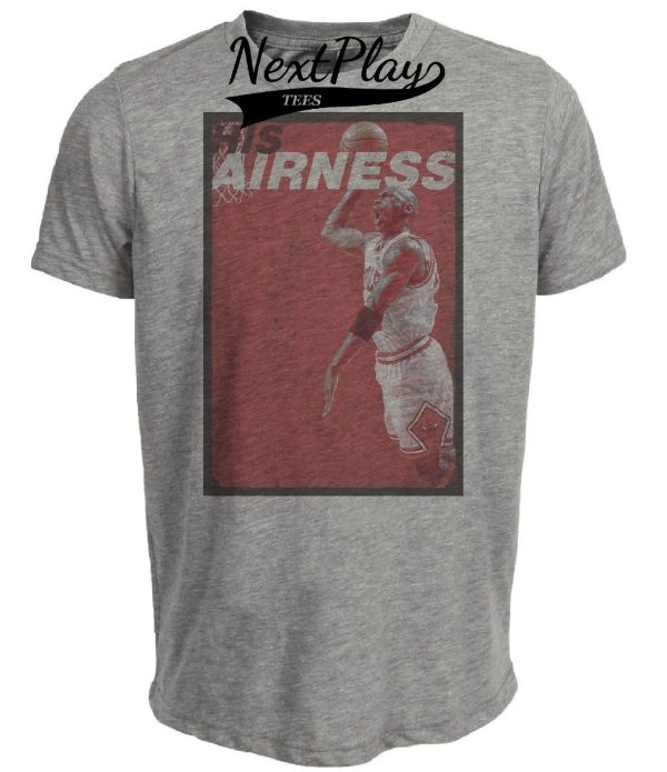 Chicago Bulls Michael Jordan His Airness Exclusive Retro Basketball 1984 Artwork Heather Gray Sublimated T-Shirt