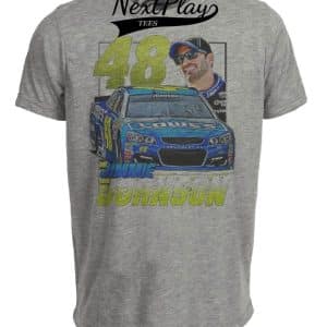 Jimmie Johnson Exclusive Retro Racing Artwork Heather Gray Sublimated T-Shirt