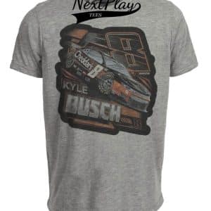 Kyle Busch Exclusive Retro Racing Artwork Heather Gray Sublimated T-Shirt
