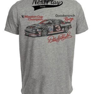 Dale Earnhardt Exclusive Retro Champion Racing Artwork Heather Gray Sublimated T-Shirt