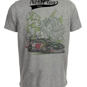 Dale Earnhardt Jr. Exclusive Retro Racing Artwork Heather Gray Sublimated T-Shirt