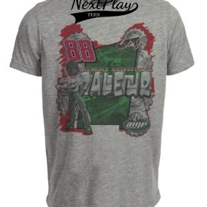 Dale Earnhardt Jr. #88 Exclusive Retro Racing Artwork Heather Gray Sublimated T-Shirt