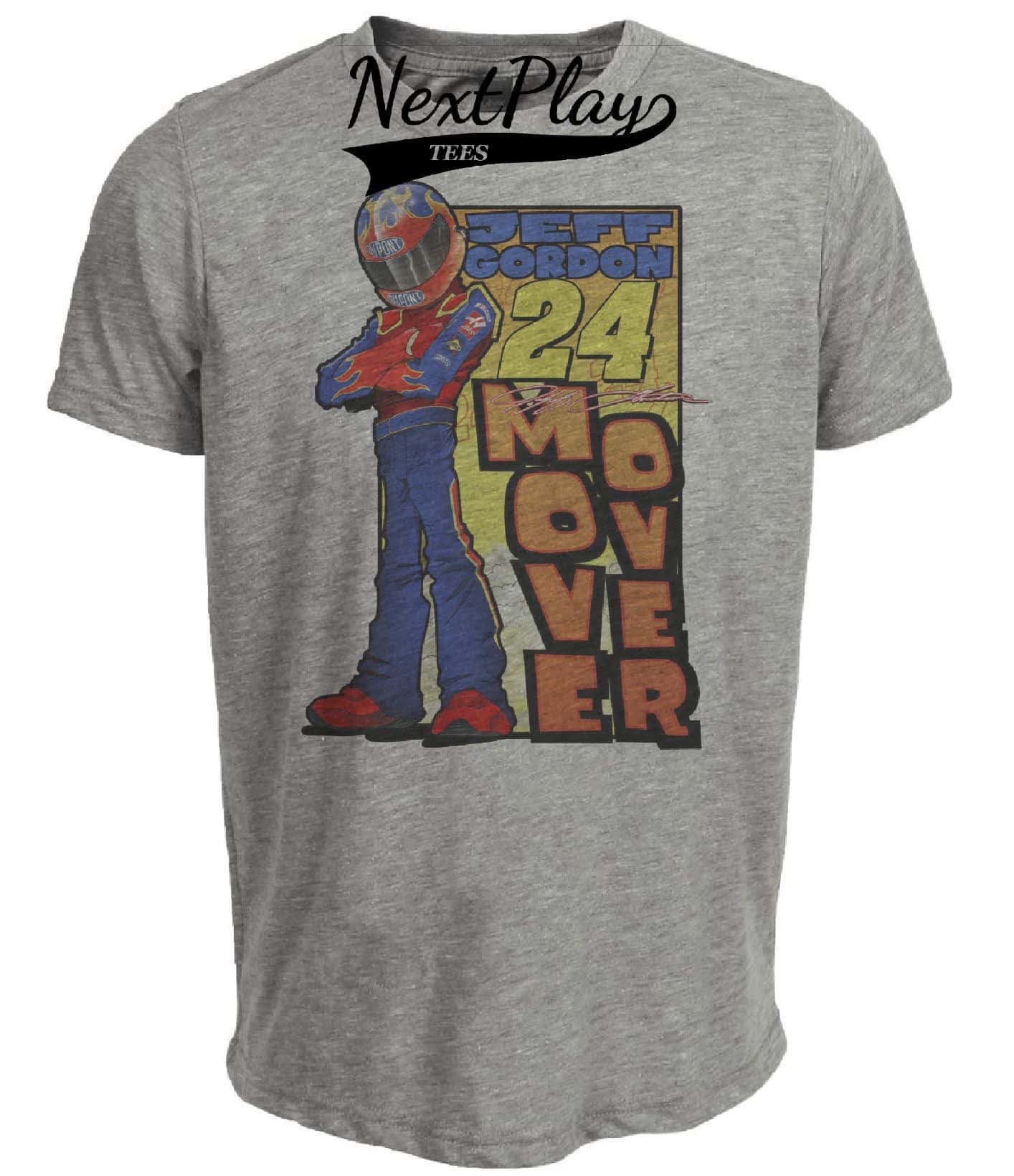 Jeff Gordon Move Over Exclusive Retro Racing Artwork Heather Gray Sublimated T-Shirt