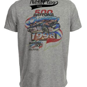 Dale Earnhardt Daytona 500 Winner Exclusive Retro Racing 1998 Artwork Heather Gray Sublimated T-Shirt