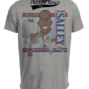 Detroit Pistons John Salley Bad Boys Spider Exclusive Retro Basketball 1989 Artwork Heather Gray Sublimated T-Shirt