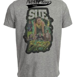 Seattle Storm Sue Bird Exclusive Retro Basketball Artwork Heather Gray Sublimated T-Shirt