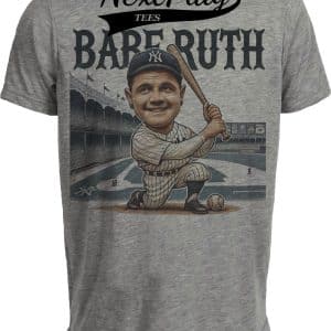 New York Yankees Babe Ruth 60 HR Record Exclusive Retro Baseball 1927 Artwork Heather Gray Sublimated T-Shirt