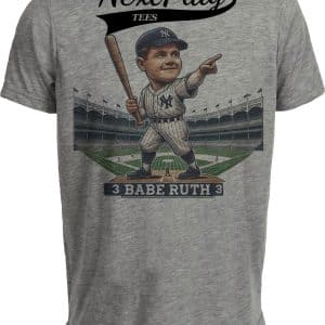 New York Yankees Babe Ruth Called His Shot World Series Exclusive Retro Baseball 1932 Artwork Heather Gray Sublimated T-Shirt