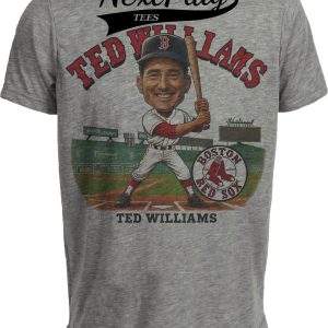 Boston Red Sox Ted Williams Exclusive Retro Baseball 1941 Artwork Heather Gray Sublimated T-Shirt