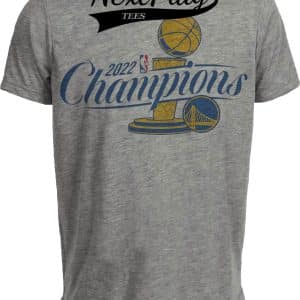 Golden State Warriors Retro Basketball Champs 2022 Artwork Heather Gray Sublimated T-Shirt