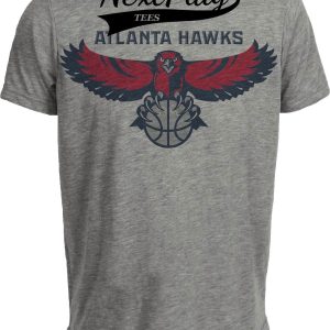 Atlanta Hawks Retro Basketball 2001 Artwork Heather Gray Sublimated T-Shirt
