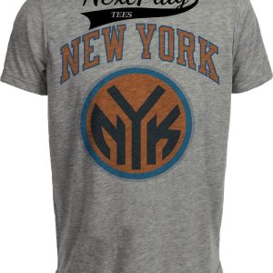 New York Knicks Retro Basketball 1995 Artwork Heather Gray Sublimated T-Shirt