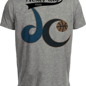 Washington Wizards Retro Basketball DC Artwork Heather Gray Sublimated T-Shirt