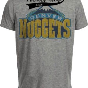 Denver Nuggets Retro Basketball 2008 Artwork Heather Gray Sublimated T-Shirt
