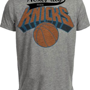 New York Knicks Retro Basketball 1992 Artwork Heather Gray Sublimated T-Shirt