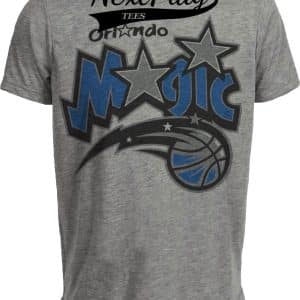 Orlando Magic Retro Basketball 2000 Artwork Heather Gray Sublimated T-Shirt