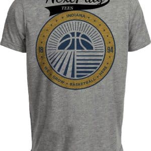 Indiana Pacers Retro Grow Basketball Here Artwork Heather Gray Sublimated T-Shirt