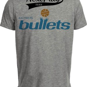 Baltimore Bullets Retro Basketball 1972 Artwork Heather Gray Sublimated T-Shirt