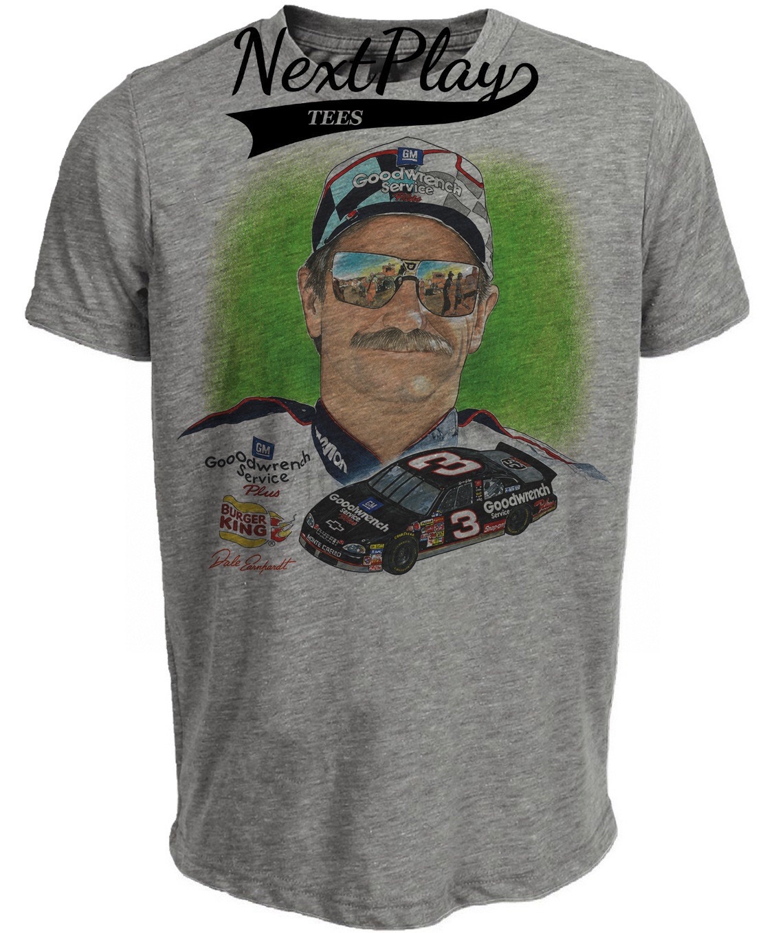 Dale Earnhardt Intimidator Retro Racing Gray Sublimated T-Shirt