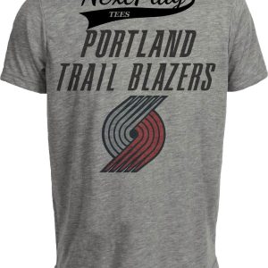 Portland Trailblazers Retro Basketball Classic Artwork Heather Gray Sublimated T-Shirt