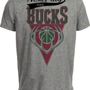 Milwaukee Bucks Retro Basketball 2007 Artwork Heather Gray Sublimated T-Shirt