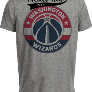 Washington Wizards Retro Basketball Classic Artwork Heather Gray Sublimated T-Shirt