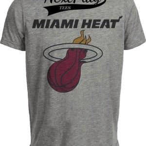 Miami Heat Retro Basketball 1999 Artwork Heather Gray Sublimated T-Shirt
