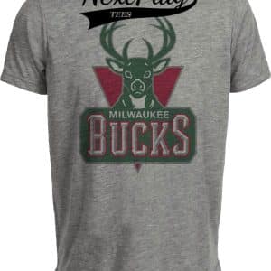 Milwaukee Bucks Retro Basketball 2006 Artwork Heather Gray Sublimated T-Shirt