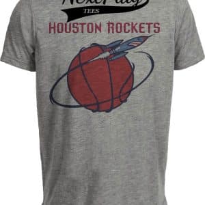 Houston Rockets Retro Basketball 1998 Artwork Heather Gray Sublimated T-Shirt