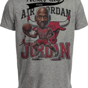 Chicago Bulls Michael Jordan Exclusive Retro Basketball 1988 Artwork Heather Gray Sublimated T-Shirt