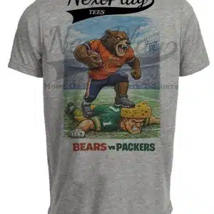 Chicago Bears vs. Green Bay Packers Rivals Football Gray Sublimated T-Shirt
