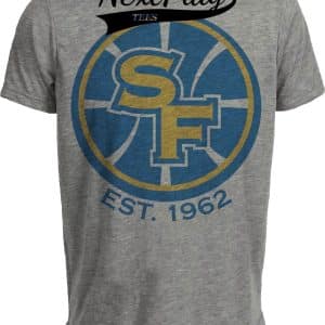 Golden State Warriors Retro Basketball SF Artwork Heather Gray Sublimated T-Shirt