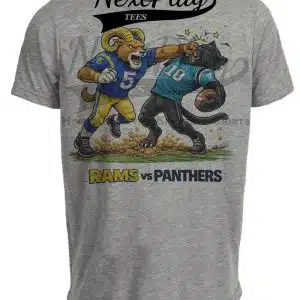 Los Angeles Rams vs. Carolina Panthers Rivals Football Gray Sublimated T-Shirt