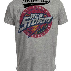 St. John’s Red Storm Retro Basketball 1994 Artwork Heather Gray Sublimated T-Shirt