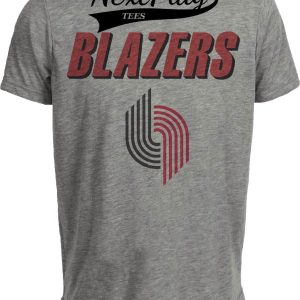 Portland Trailblazers Retro Basketball 1978 Artwork Heather Gray Sublimated T-Shirt