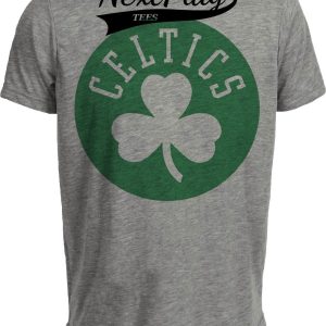 Boston Celtics Retro Basketball 1980 Artwork Heather Gray Sublimated T-Shirt
