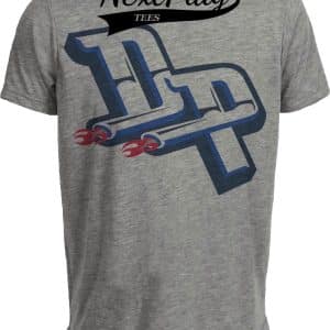 Detroit Pistons Retro Basketball DP 2002 Artwork Heather Gray Sublimated T-Shirt