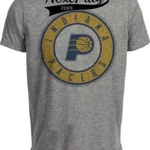 Indiana Pacers Retro Basketball Circle Artwork Heather Gray Sublimated T-Shirt