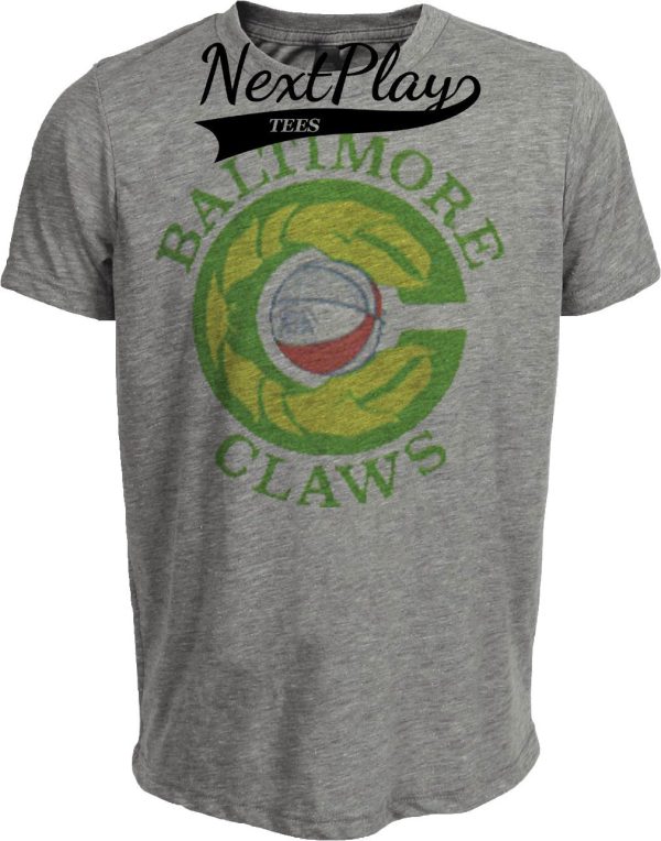 Baltimore Claws Exclusive Retro Basketball 1975 Artwork Heather Gray Sublimated T-Shirt