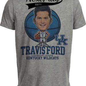 Kentucky Wildcats Travis Ford Exclusive Retro Basketball 1992 Artwork Heather Gray Sublimated T-Shirt