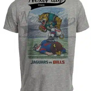 Jacksonville Jaguars vs. Buffalo Bills Rivals Football Gray Sublimated T-Shirt