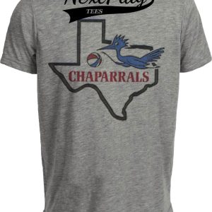 Dallas Chaparrals Exclusive Retro Basketball 1970 Artwork Heather Gray Sublimated T-Shirt