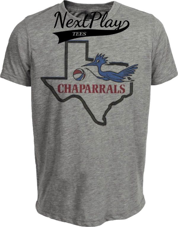 Dallas Chaparrals Exclusive Retro Basketball 1970 Artwork Heather Gray Sublimated T-Shirt