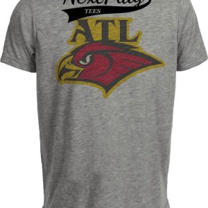 Atlanta Hawks Retro Basketball Mascot 1998 Artwork Heather Gray Sublimated T-Shirt