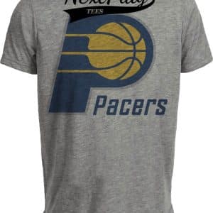 Indiana Pacers Retro Basketball 2004 Artwork Heather Gray Sublimated T-Shirt
