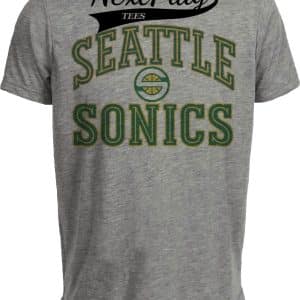 Seattle SuperSonics Retro Basketball 1993 Artwork Heather Gray Sublimated T-Shirt