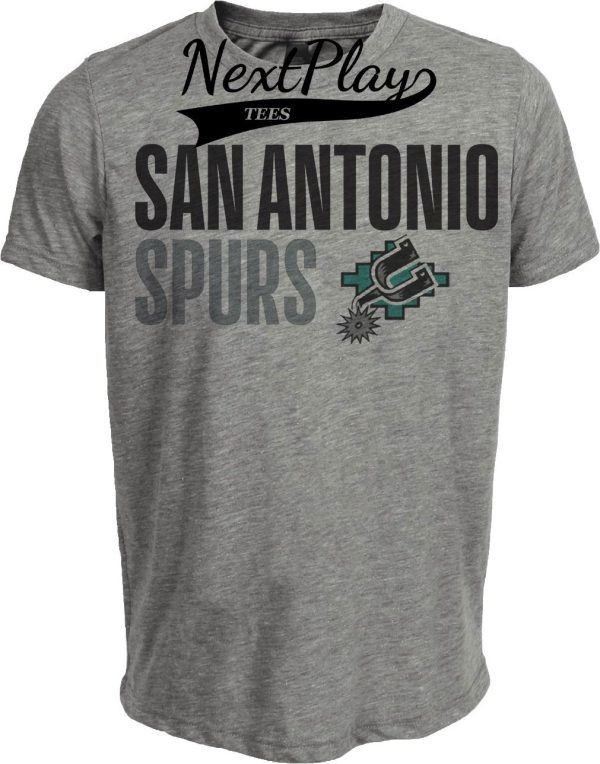 San Antonio Spurs Retro Basketball 1989 Artwork Heather Gray Sublimated T-Shirt