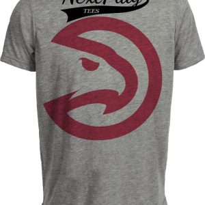 Atlanta Hawks Retro Basketball 1973 Artwork Heather Gray Sublimated T-Shirt