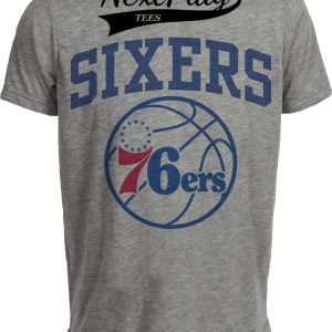 Philadelphia 76ers Retro Basketball 1984 Artwork Heather Gray Sublimated T-Shirt